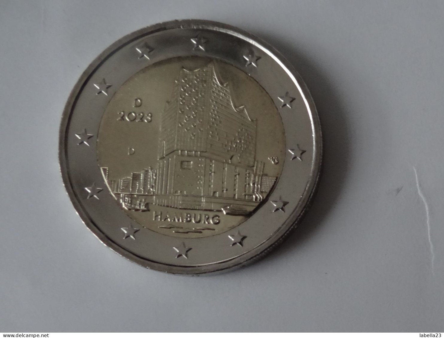 2 Euro Münze 2023 Länderserie II -"Hamburg", Elbphilharmonie, Ausgabe D Mchn - Germany