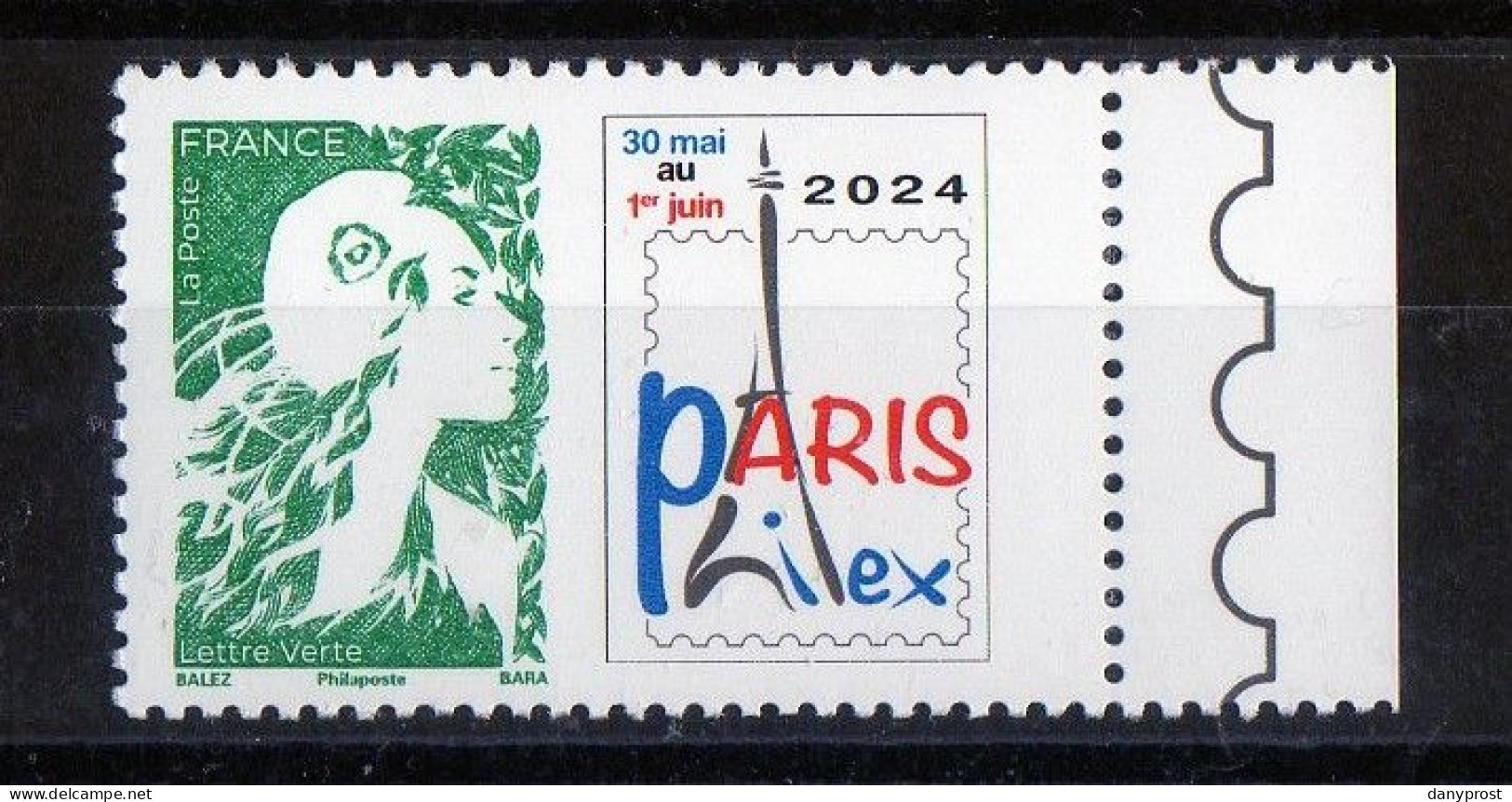 FR 2024  "  PARIS Philex - 30 Mai Au 10 Juin -1 Timbre LV 20 G  à  1.29 € - Marge à Droite - Illustré-neuf** - 2023-... Marianne De L’avenir