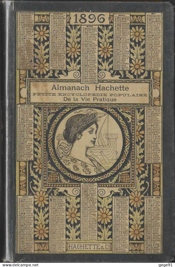 Almanach Hachette - Petite Encyclopédie Populaire De La Vie Pratique - 1896 - Environ 500 Pages - Sonstige & Ohne Zuordnung