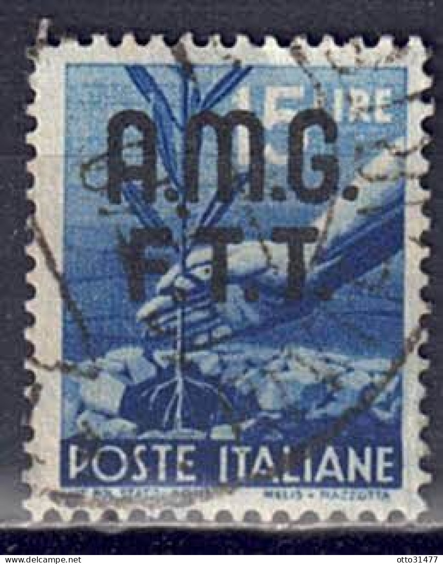 Italien / Triest Zone A - 1947 - Serie Demokratie, Nr. 12, Gestempelt / Used - Oblitérés