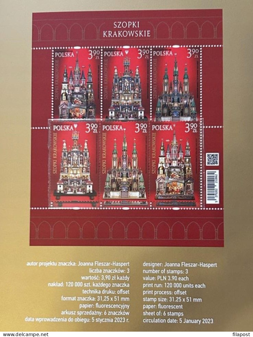 Poland 2023 Booklet / Cracovian Christmas Cribs, Krakow Kraków Museum, Nativity Scenes / Full Of Set MNH ** - Cuadernillos