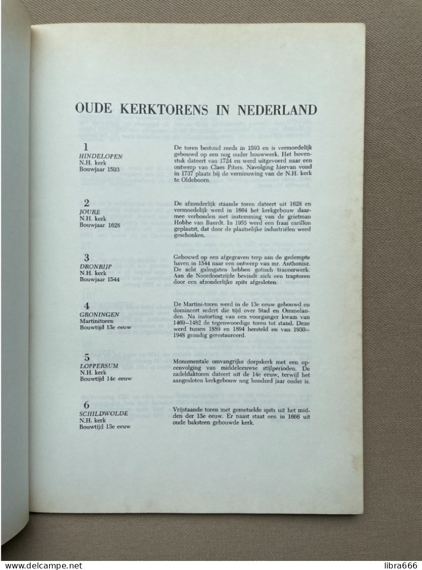OUDE KERKTORENS IN NEDERLAND - 32 Aquarellen In Meerkleurendruk - Leen Molendijk - 38 Pp. - 28,5 X 20 Cm. - Histoire