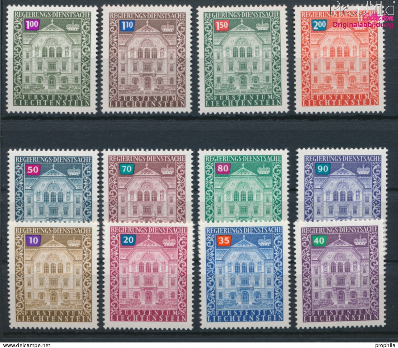 Liechtenstein D57-D68 (kompl.Ausg.) Postfrisch 1976 Dienstmarken (10377414 - Ungebraucht