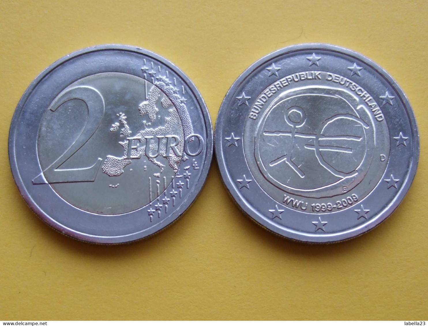 2 Euro Gedenkmünze 2009 -"Wirtschafts/ Währungs-Union", Ausg.D - Germania