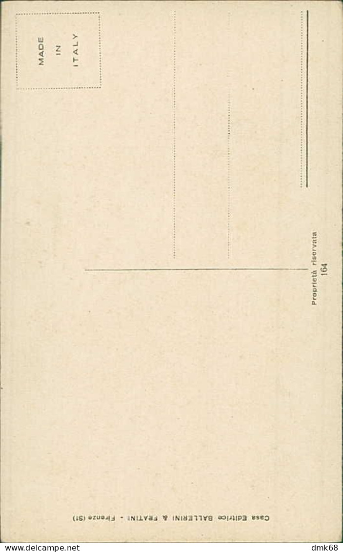 CHIOSTRI SIGNED 1920s POSTCARD - COUPLE & FLOWERS  - EDIT BALLERINI & FRATINI 164 (5617) - Chiostri, Carlo