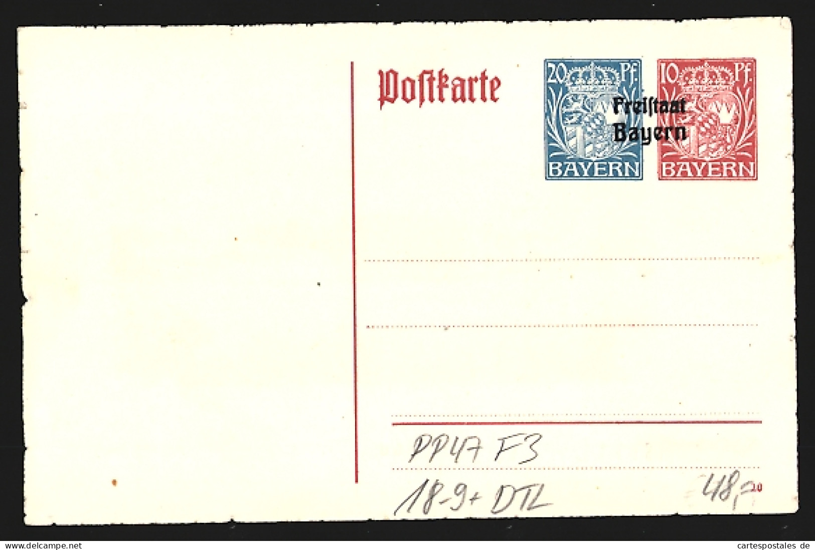 Lithographie Ganzsache Bayern PP47F3: Stahlbad Bocklet, Blick über Weiden Auf Den Ort  - Cartoline