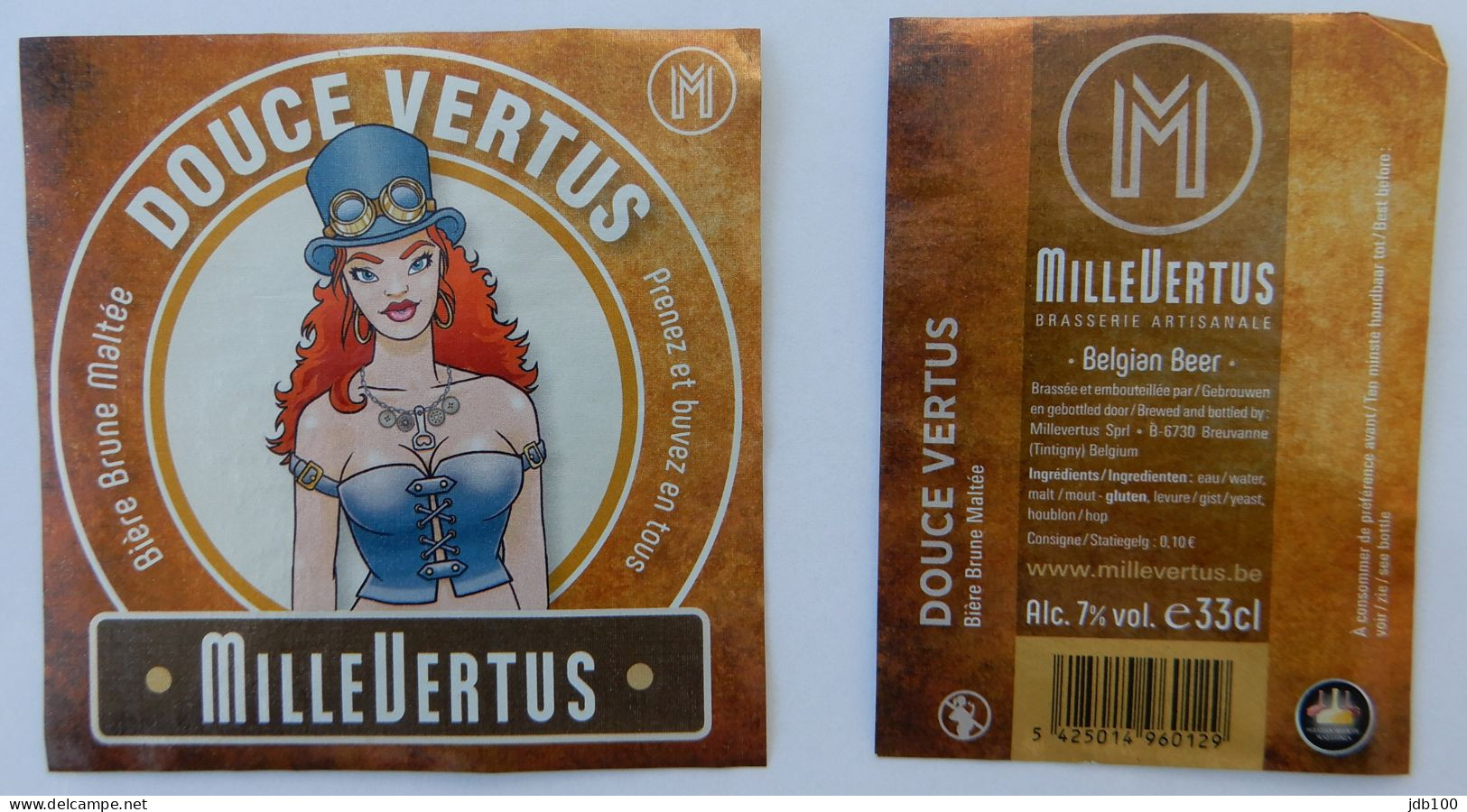 Bier Etiket (5n3), étiquette De Bière, Beer Label, Douce Vertus Brouwerij Millevertus - Bier