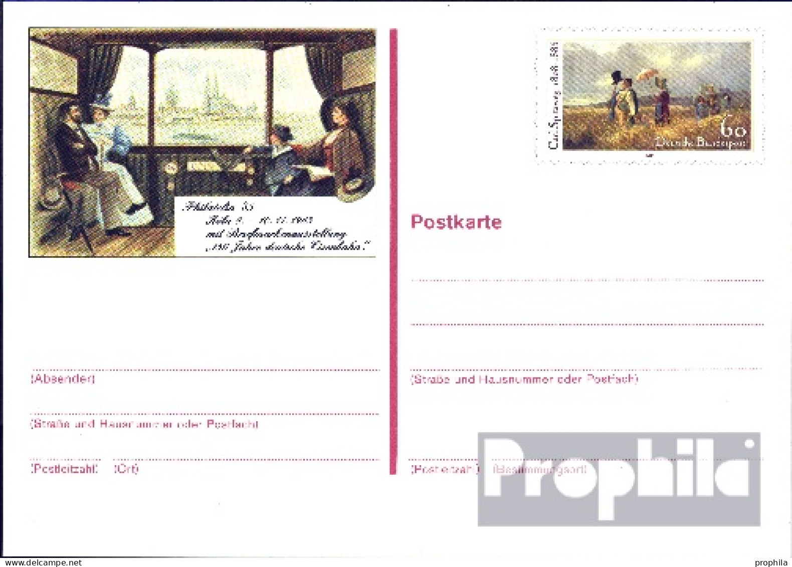 BRD PSo11 Sonderpostkarte Gefälligkeitsgestempelt Gebraucht 1985 Wanderer - Autres & Non Classés