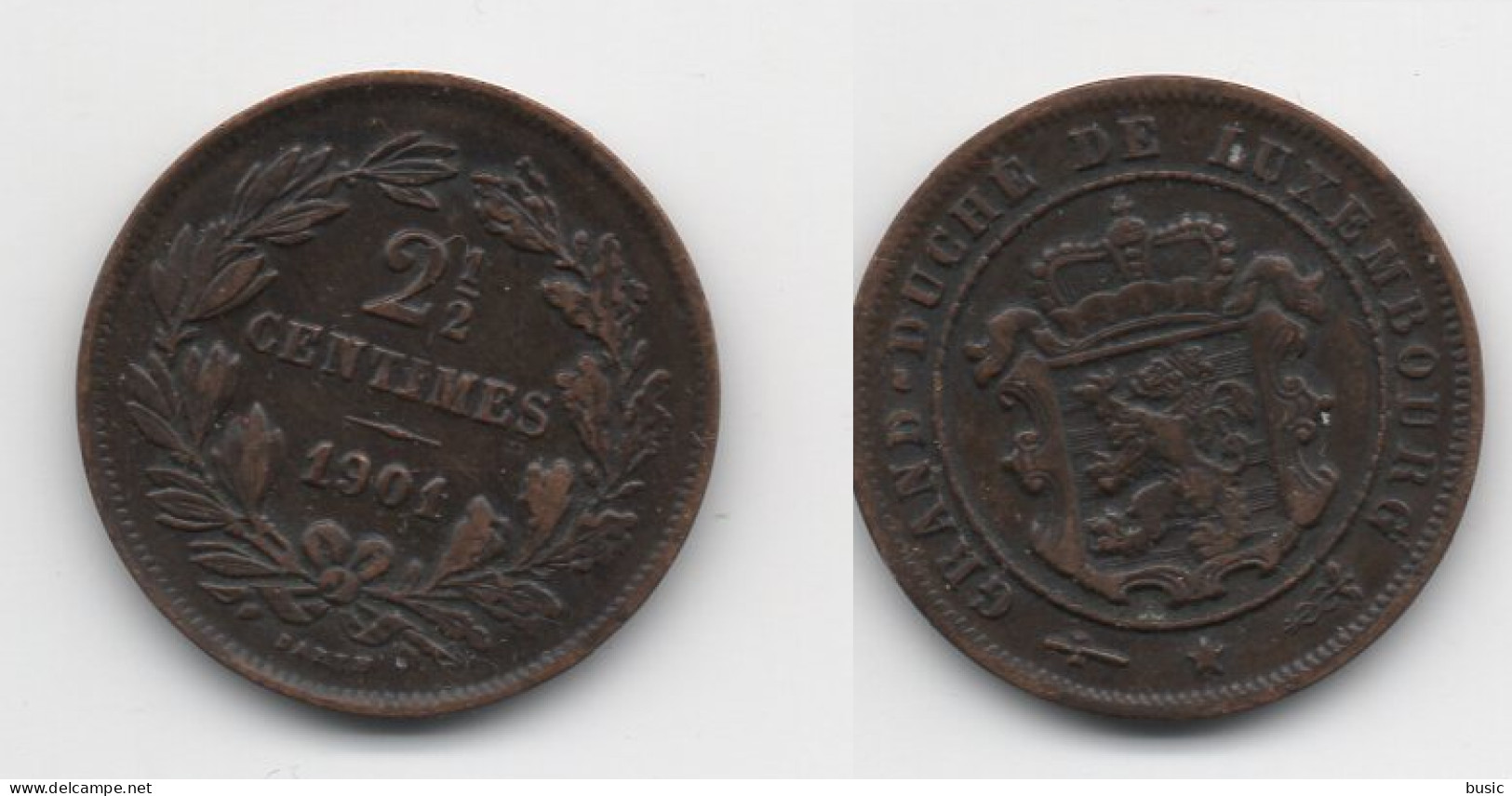 +  2 1/2 CENTIMES 1901  + - Luxemburg