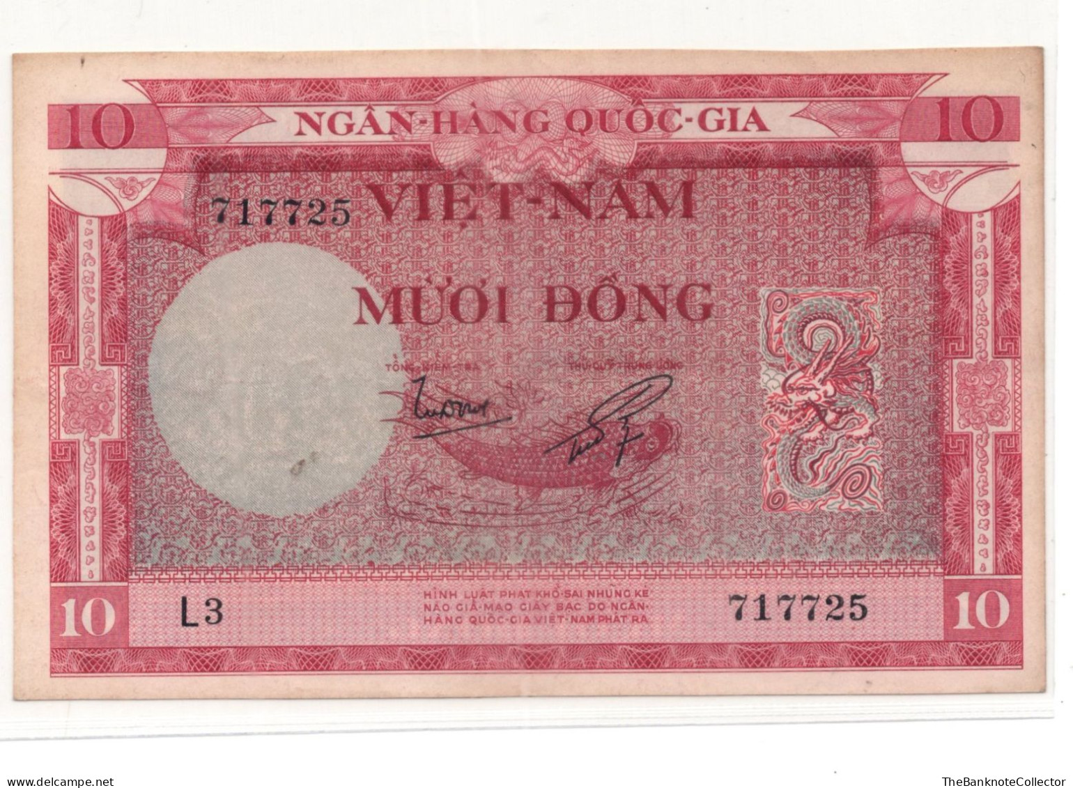 South Vietnam 10 Dong ND 1955 P-3 EF-AUNC - Vietnam