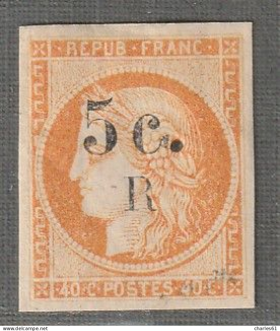 REUNION - N°6a Obl (1885-86) 5c Sur 40c Orange - Oblitérés