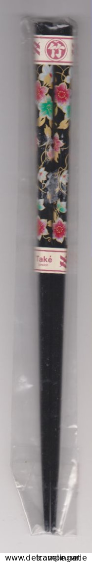 Beautifully Decorated JapaneseTaké London Chop Sticks Black - Other & Unclassified