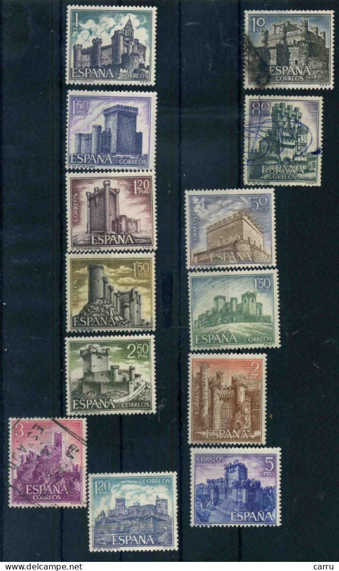 España - Lote De Sellos De Castillos (1966-1970) - Unused Stamps