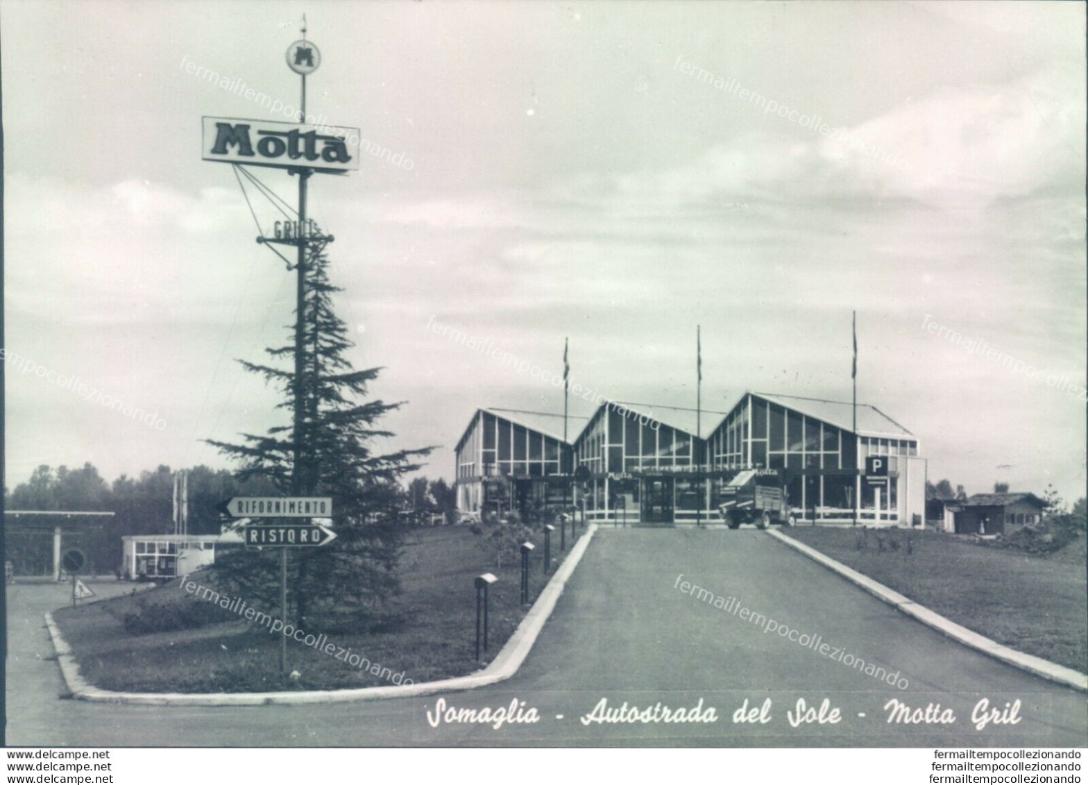 N633 Cartolina Somaglia Autostrada Del Sole Motta Gril Provincia Di Lodi - Lodi