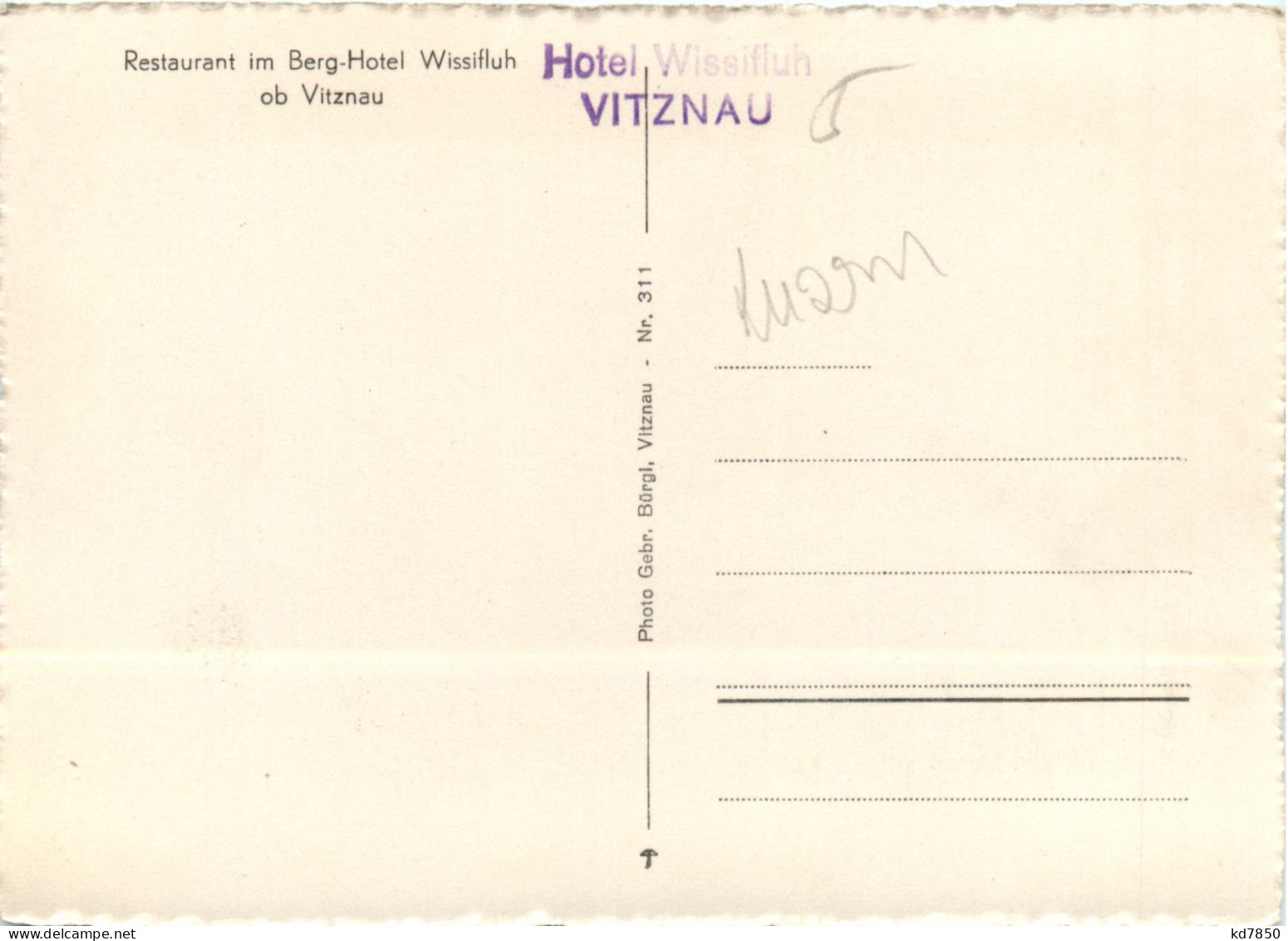Vitznau, Restaurant Im Berghotel Wissfluh - Vitznau