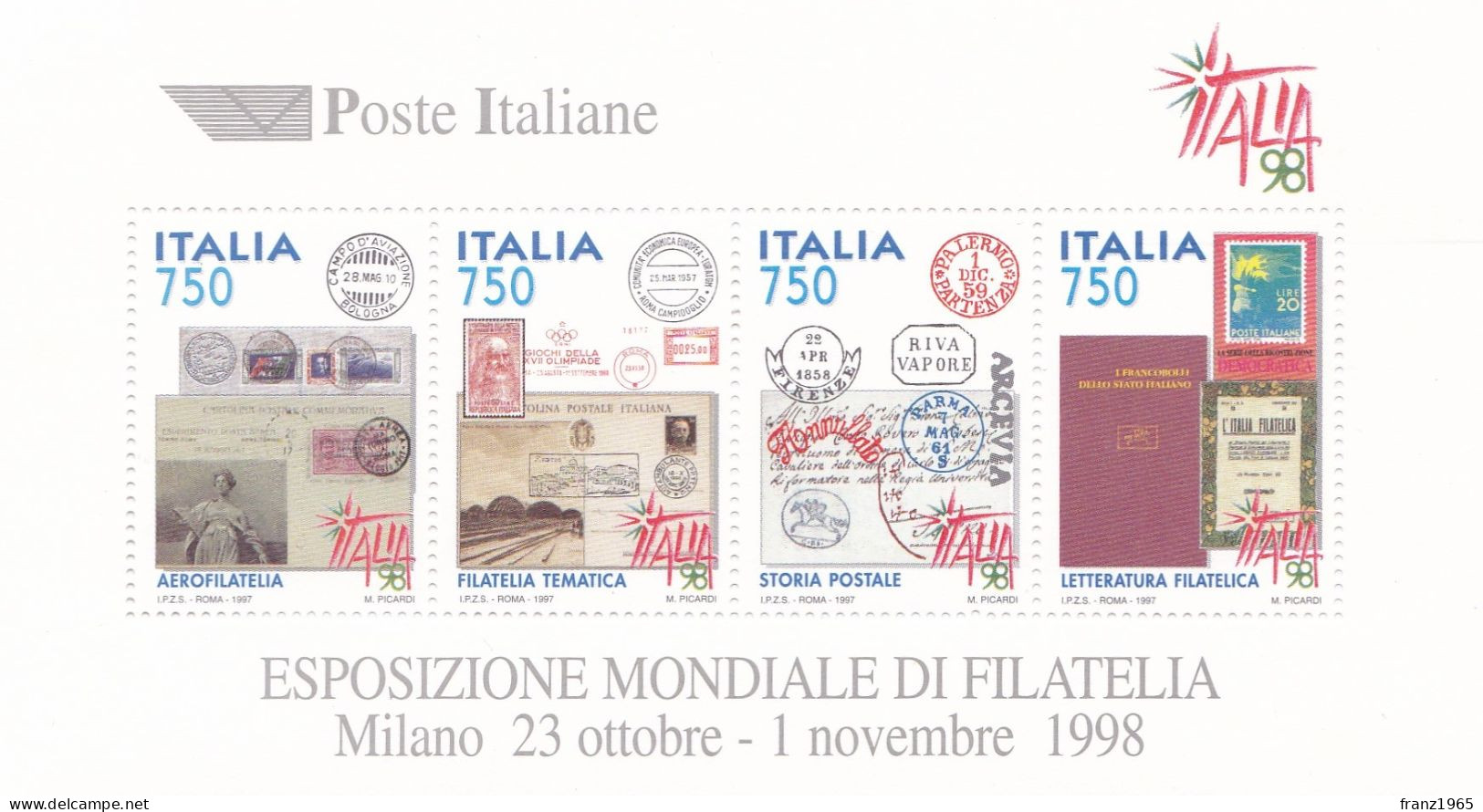 Esposizione Mondiale Di Filatelia - Milano 1998 - 1997 - 1991-00: Ungebraucht