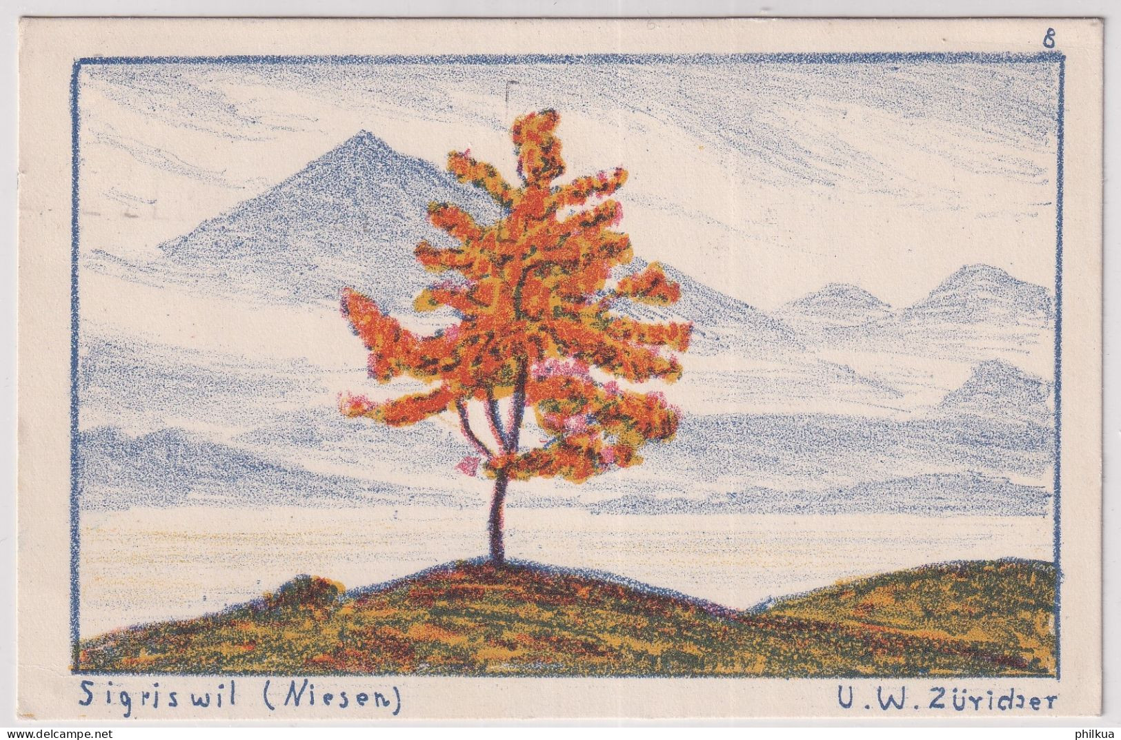 Künstlerkarte - Sigriswil (Niesen) - U. W. Züricher - Sigriswil