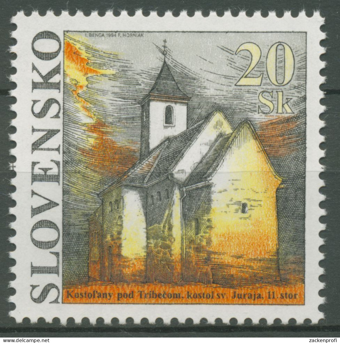 Slowakei 1994 Bauwerke St.-Georgs-Kirche 205 Postfrisch - Ungebraucht