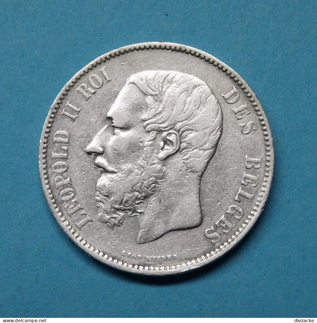 Belgien 1873 5 Franc Leopold II. (Mük8/5 - Non Classés