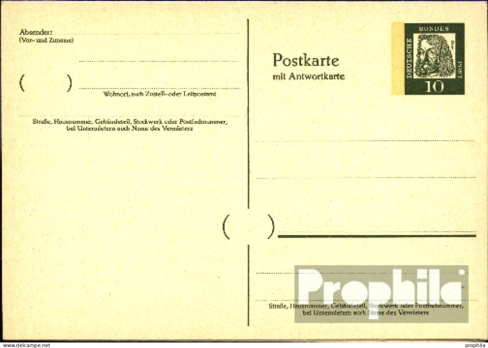 BRD P70F Amtliche Postkarte Gebraucht Bed. Deutsche - Autres & Non Classés