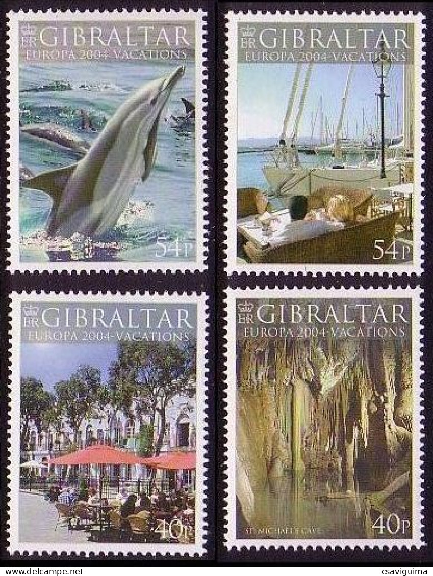 Gibraltar - 2004 - Dolphins - Yv 1065/68 - Delfini