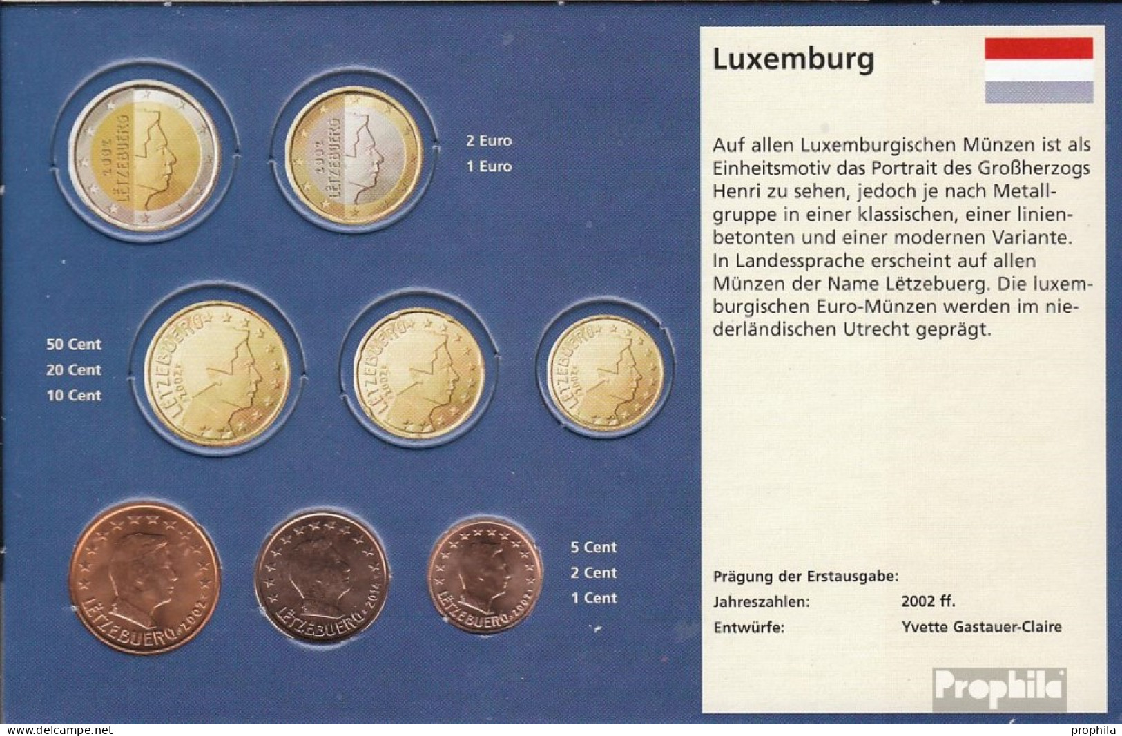 Luxemburg LUX1- 3 Stgl./unzirkuliert Gemischte Jahrgänge Ab 2002 Kursmünze 1, 2 Und 5 Cent - Luxemburg