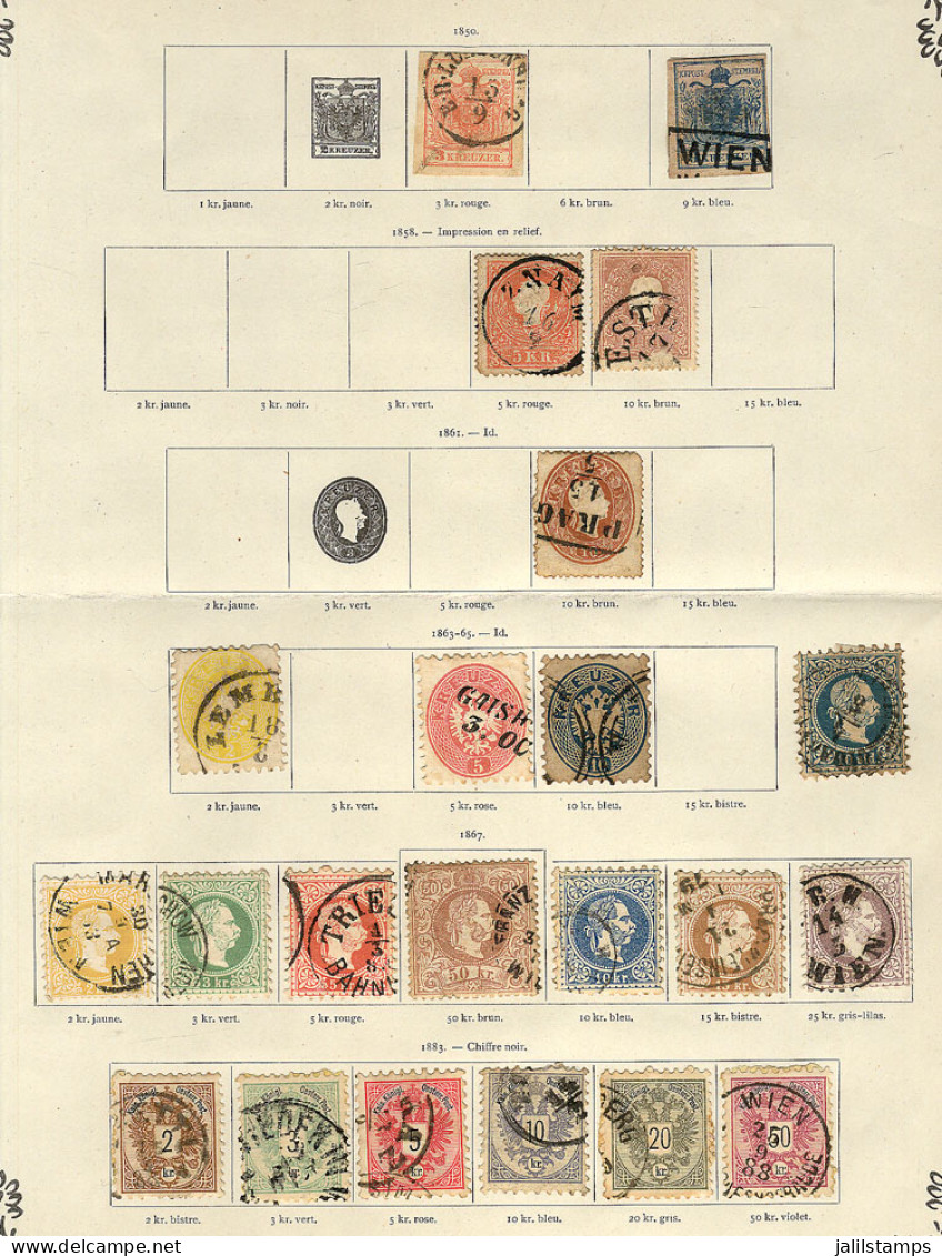 AUSTRIA: Old Collection On Album Pages, Used Or Mint Stamps, Fine General Quality, Good Opportunity! IMPORTANT: Please V - Andere & Zonder Classificatie