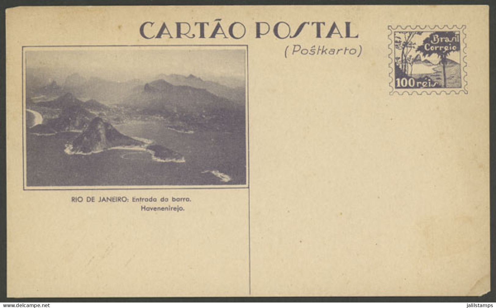 BRAZIL: RHM.BP-86, View Of The Bay Of Rio De Janeiro, Inscriptions In Portuguese And Esperanto, Very Nice! - Altri & Non Classificati