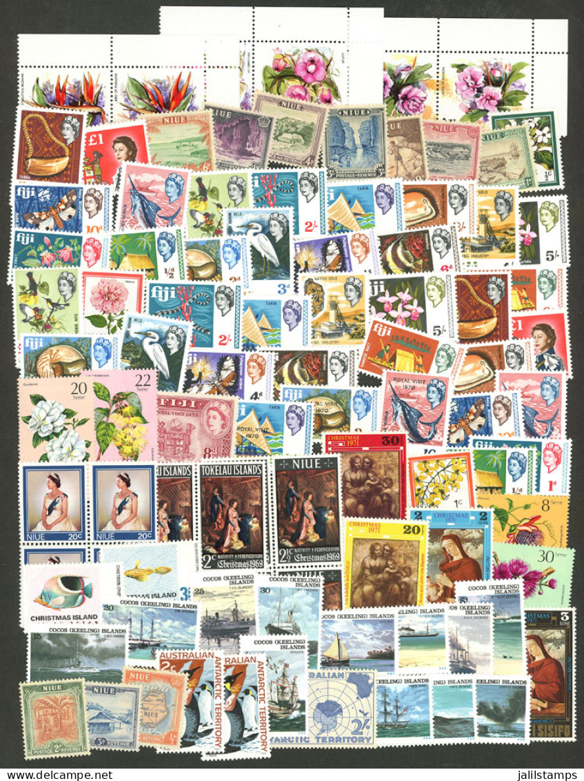 BRITISH COLONIES IN OCEANIA: British Colonies And Former Colonies: Lot With Large Number Of Stamps And Sets, All Very Th - Andere & Zonder Classificatie