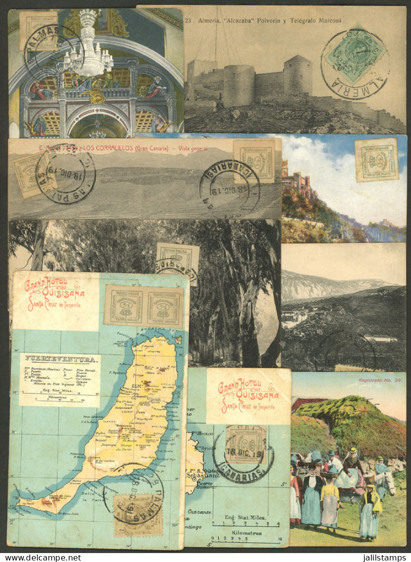SPAIN: CANARY ISLANDS: 9 Old Postcards With Very Good Views, Very Fine Quality! IMPORTANT: Please View ALL The Photos Of - Other & Unclassified