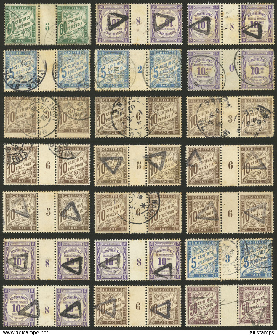 FRANCE: 21 Pairs With Gutters And Varied "millésimes", Very Fine General Quality!" - Other & Unclassified