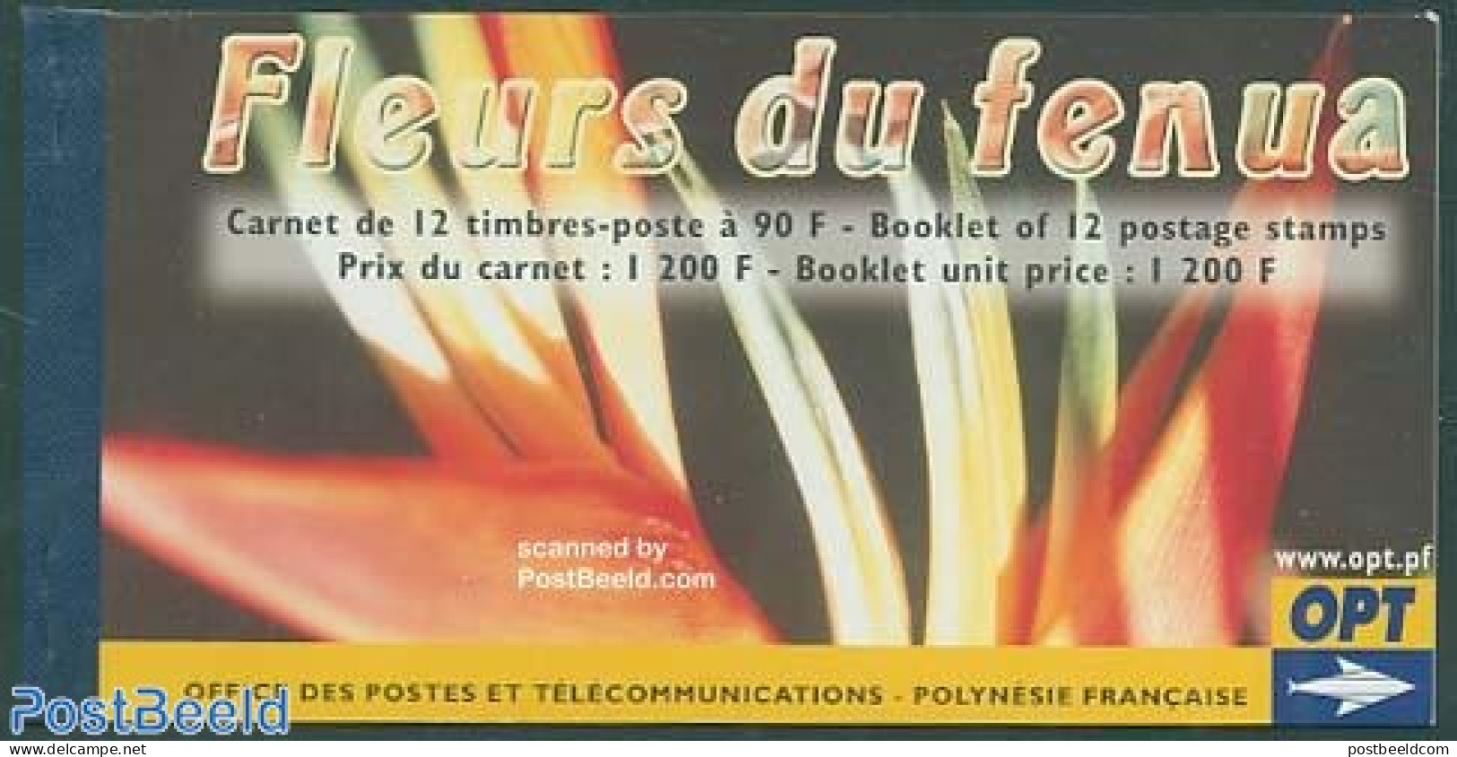 French Polynesia 2005 Flowers 12v In Booklet, Mint NH, Nature - Flowers & Plants - Stamp Booklets - Unused Stamps