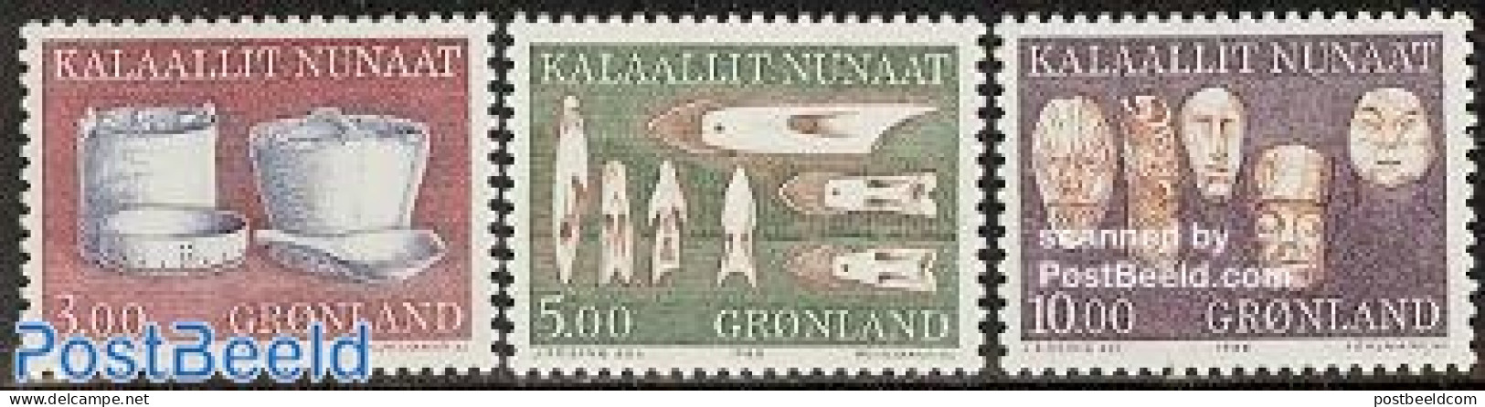 Greenland 1988 Useful Objects 3v, Mint NH, Art - Art & Antique Objects - Ungebraucht