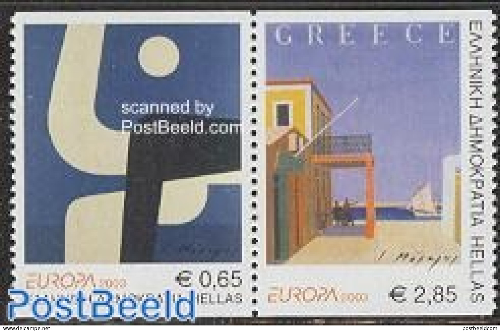 Greece 2003 Europa, Poster Art 2v [:], Mint NH, History - Transport - Europa (cept) - Ships And Boats - Art - Poster Art - Ungebraucht