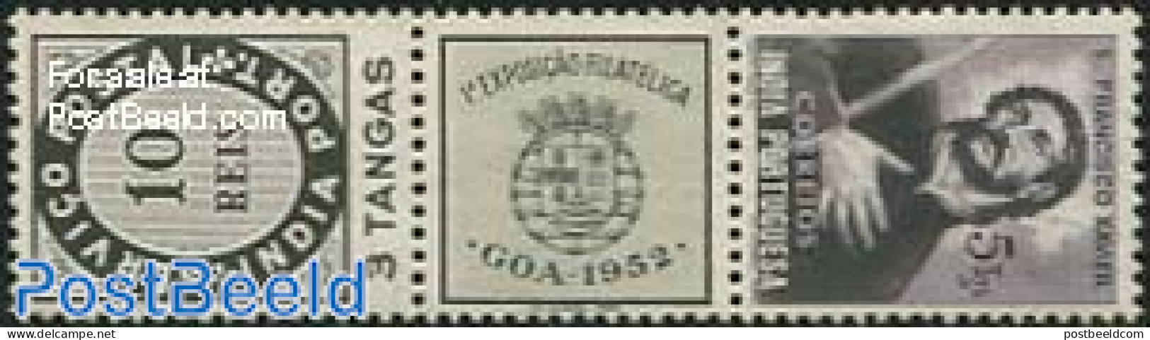 Portuguese India 1952 Stamp Expo 2v+tab [:T:], Unused (hinged) - Inde Portugaise