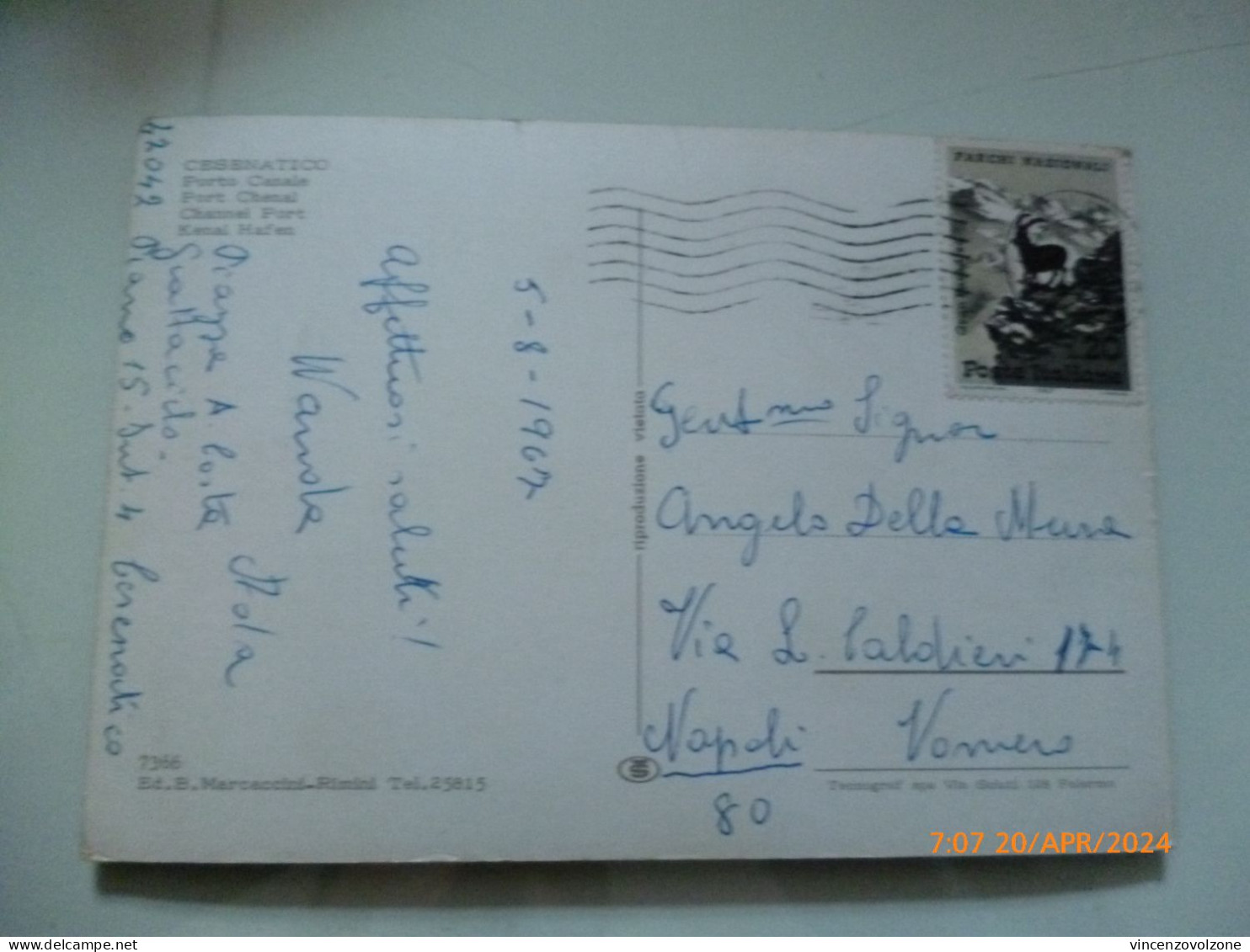 Cartolina  Viaggiata "CESENATICO Porto Canale" 1967 - Forlì
