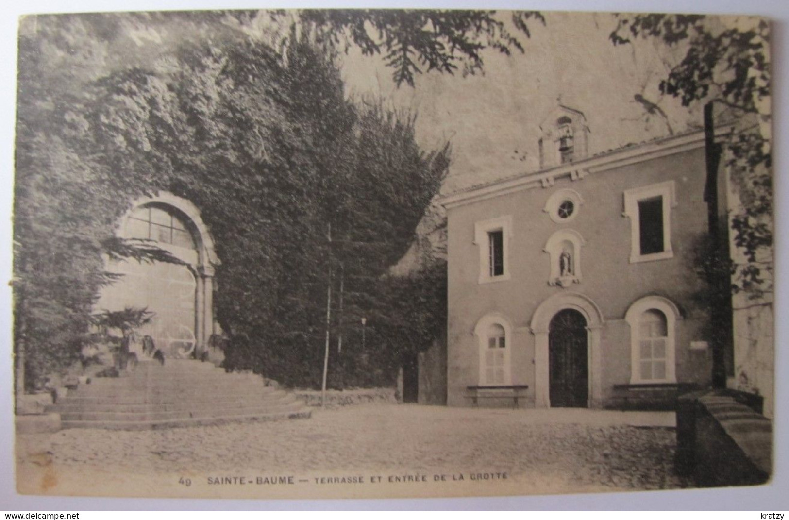 FRANCE - VAR - SAINTE-BAUME - Terrasse Et Entrée De La Grotte - 1936 - Saint-Maximin-la-Sainte-Baume