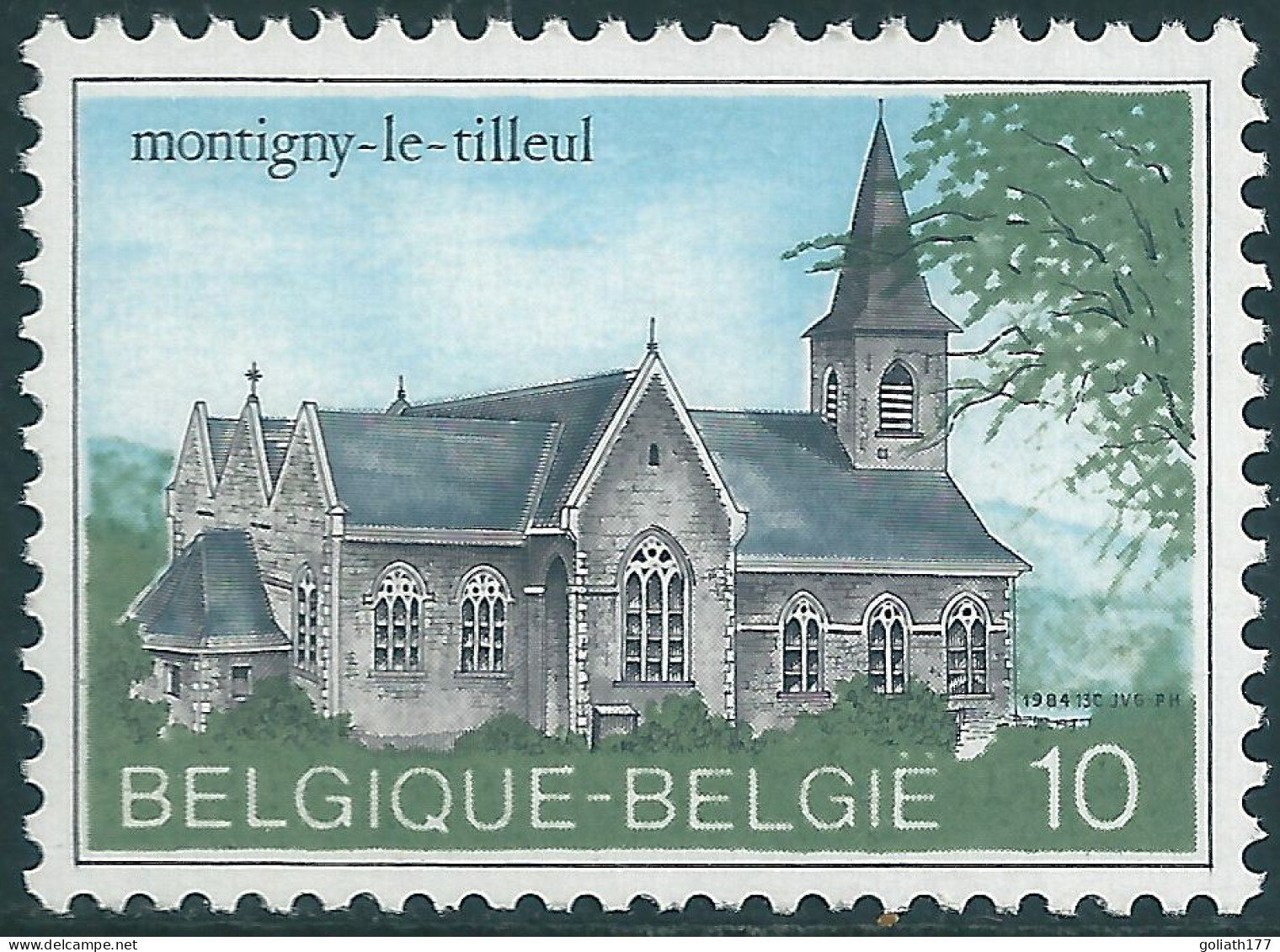 2140P5b ** Gele Gom - Obp 150 Euro - Unused Stamps
