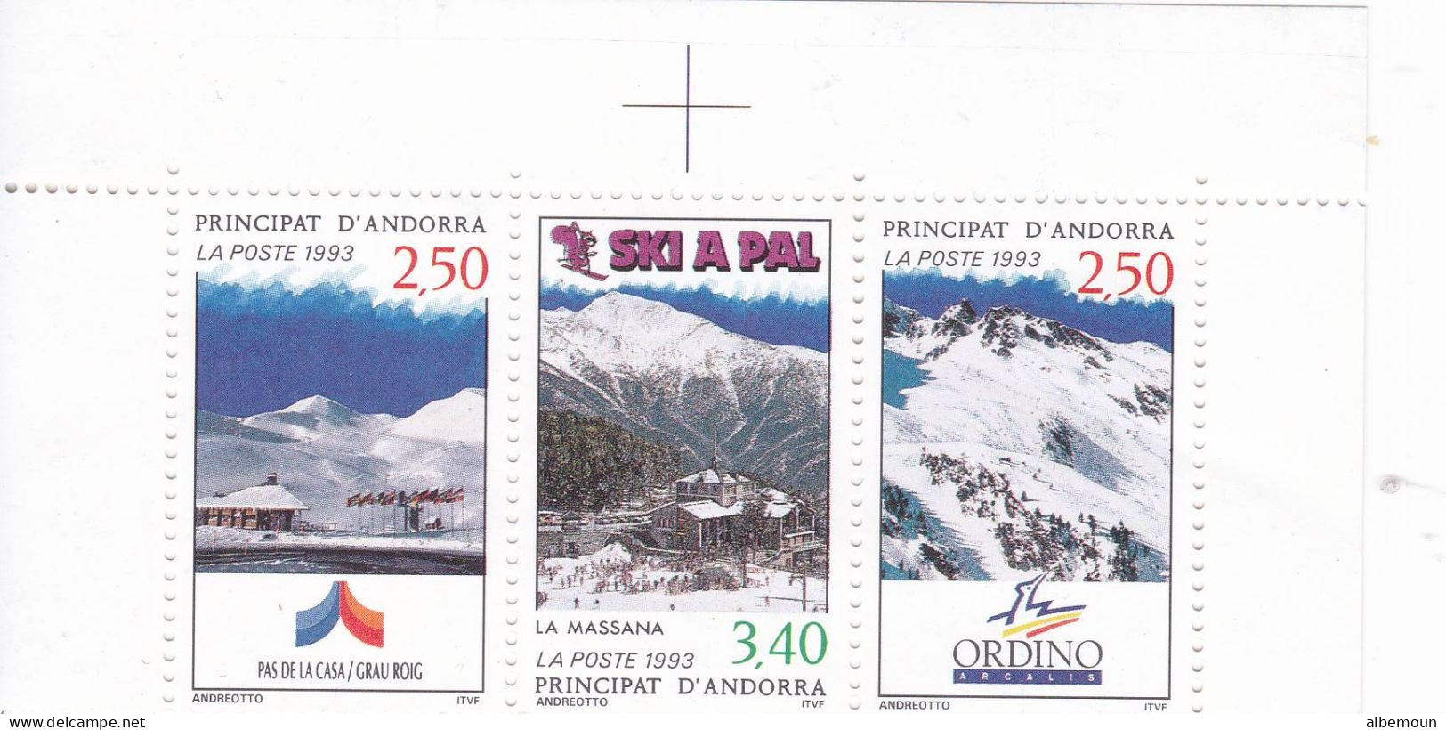 ANDORRE FRANCE Yvert 427-428-429 Bord De Feuille - Markenheftchen