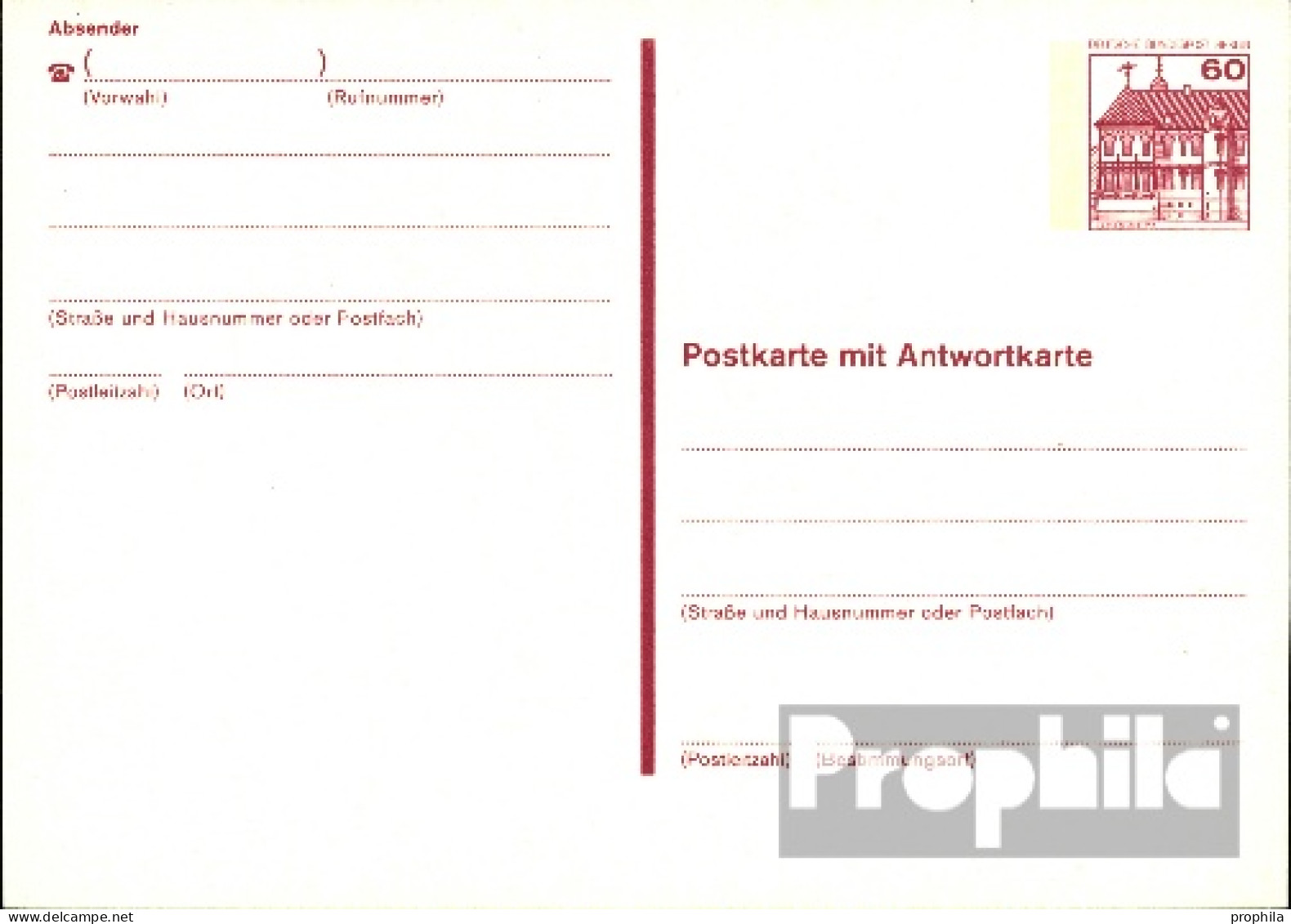 Berlin (West) P125I Amtliche Postkarte Gefälligkeitsgestempelt Gebraucht 1982 Burgen U. Schlösser - Other & Unclassified