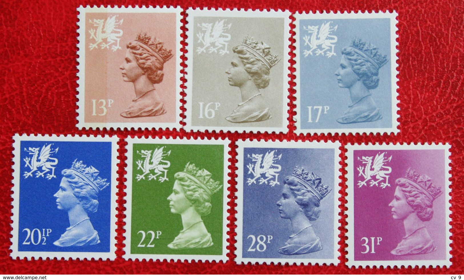 7 Value Value MACHIN Welsh Wales (Mi 39-45) 1983 1984 POSTFRIS MNH ** ENGLAND GRANDE-BRETAGNE GB GREAT BRITAIN - Pays De Galles