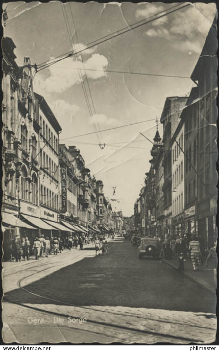 Ansichtskarte Gera: Die Sorge, Poststellenstempel Gera-Waldkrankenhaus 31.1.61 - Sonstige & Ohne Zuordnung