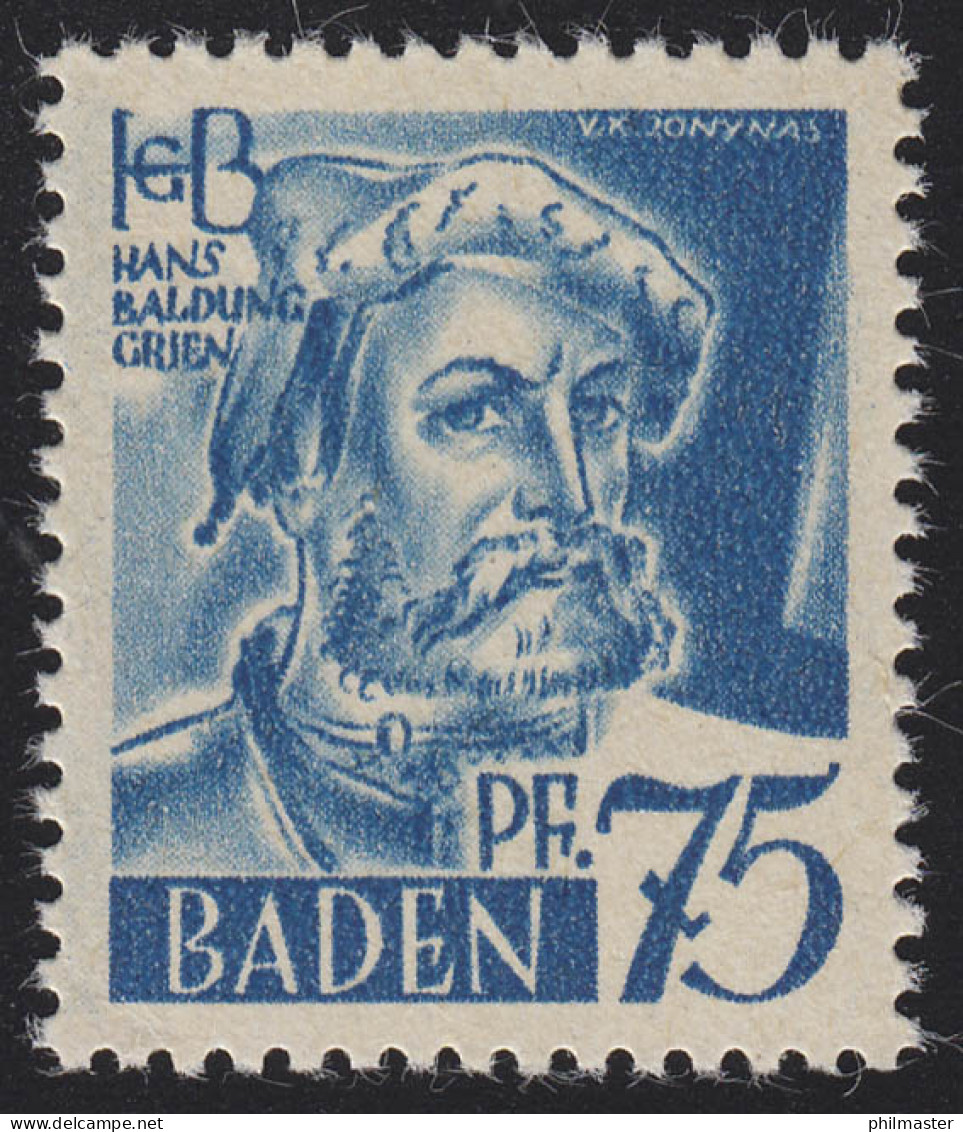 Baden 11vv I Freimarke 75 Pf. ** - Bade