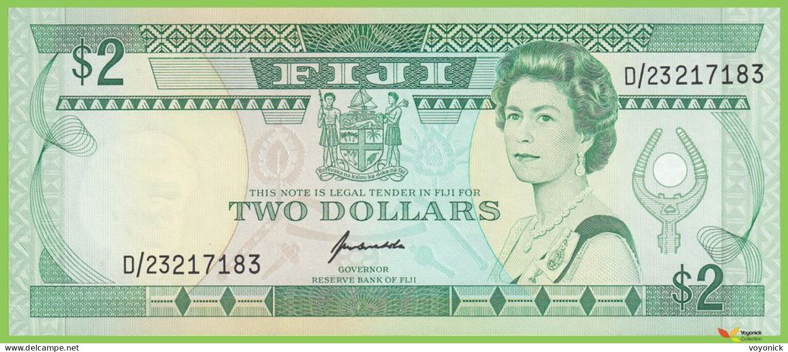 Voyo FIJI 2 Dollars ND/1995 P90a B502b D/23 UNC - Fiji