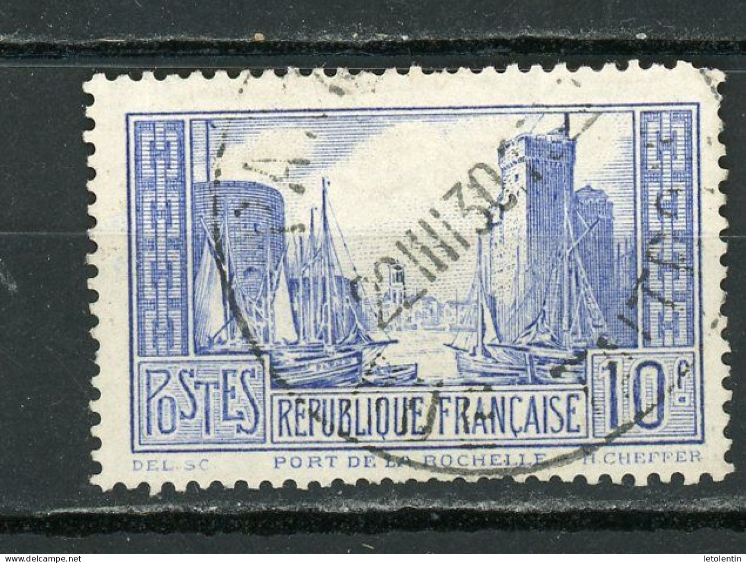 FRANCE : LA ROCHELLE - N° Yvert 261b Bleu Pale, Obli. Ronde De 1930 - Gebraucht