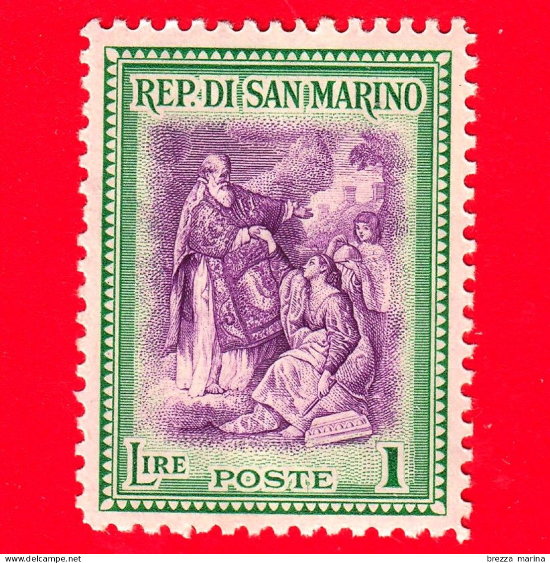 Nuovo - ML - SAN MARINO - 1947 - Ricostruzione Alberoniana - San Marino Rialza La Repubblica, Opera Di P.Batoni - 1 - Nuovi