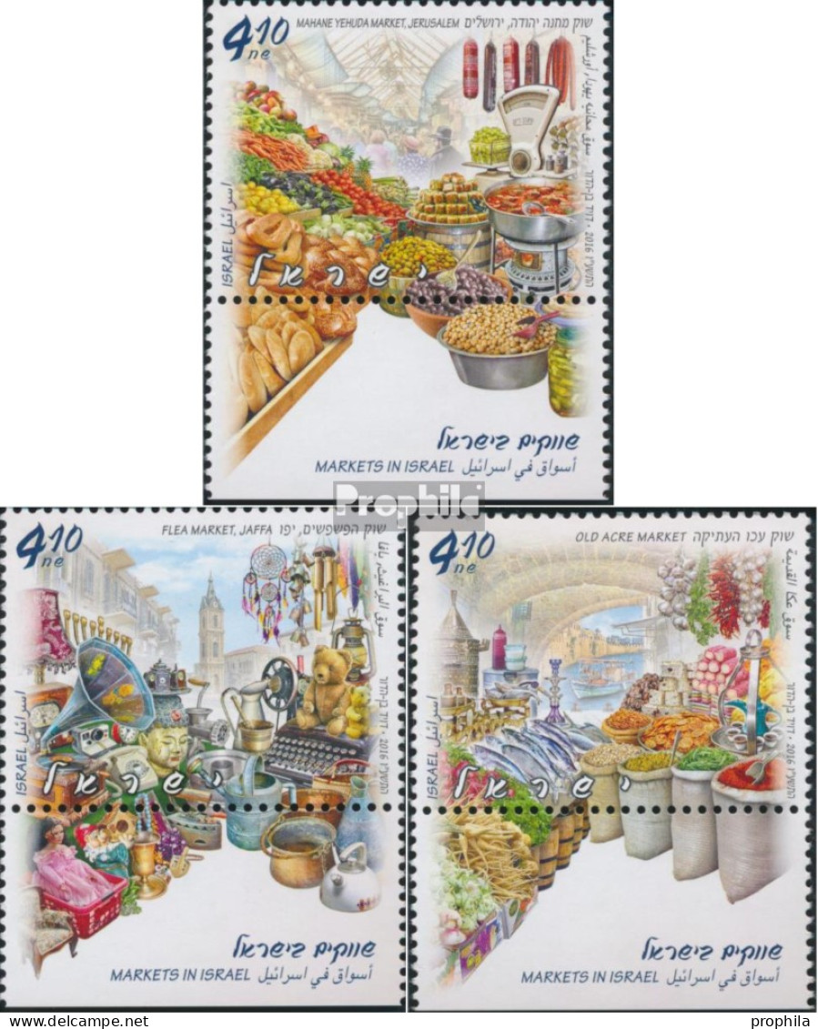 Israel 2514-2516 Mit Tab (kompl.Ausg.) Postfrisch 2016 Märkte - Neufs (avec Tabs)