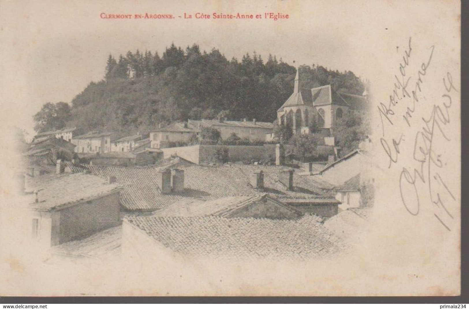 51 -CLERMONT EN ARGONNE - L EGLISE ET LA COTE SAINTE ANNE - Clermont En Argonne