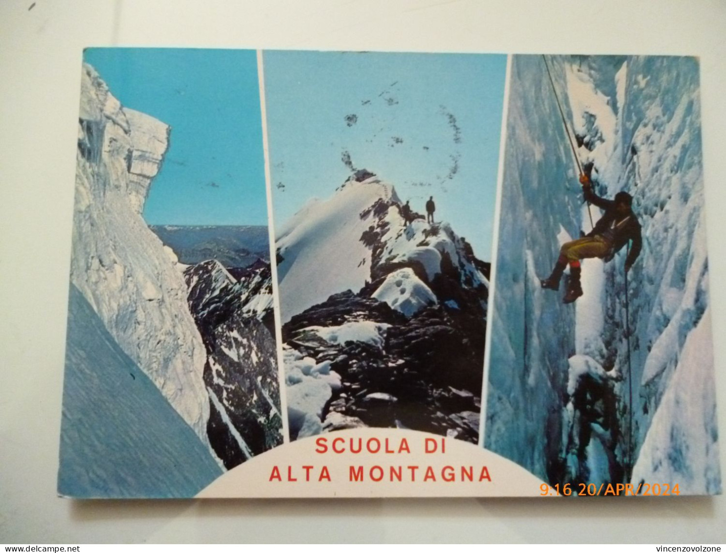 Cartolina Viaggiata "SCUOLA ALTA DI MONTAGNA" 1985 - Bergsteigen