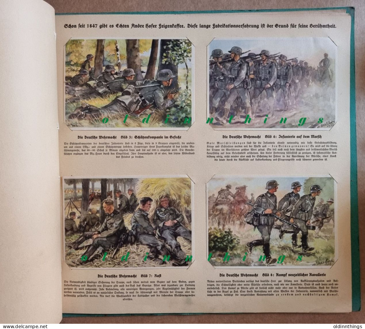 Andre Hofer Die deutsche Wehrmacht Sammel-Bilderalbum Propaganda 2.WK komplett mit 50 Bildern extrem selten